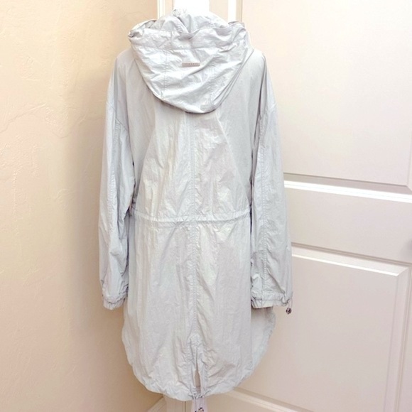 Soia & Kyo rain jacket Womens M windbreaker Anorak Lagenlook lightweight Neutral - Picture 2 of 15